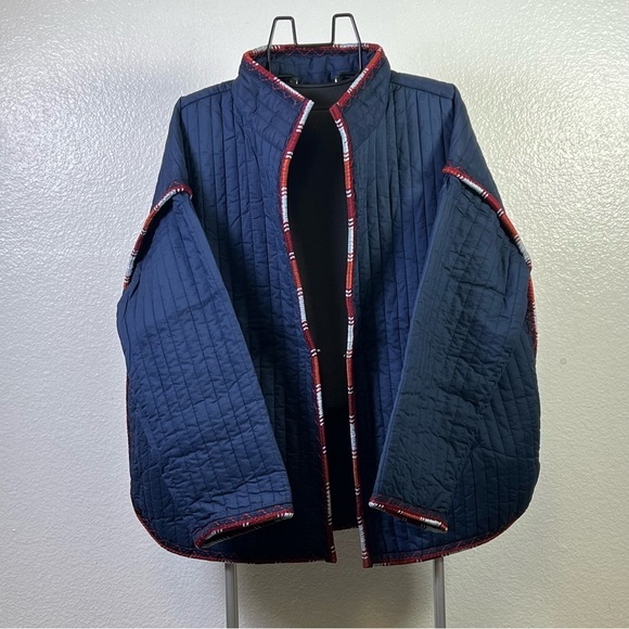 Democracy Women's Blue Long Sleeve Quilted Jacket Size XL - Picture 2 of 10